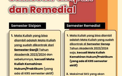 Perbedaan Semester Sisispan dan Remedial